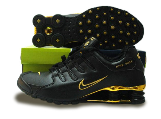 Mens Nike Shox Nz Sl Si Shoes Black Golden